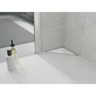 Mexen Flat-T M13 wpust podłogowy trójkątny 20 x 20 cm, biały - 1210320