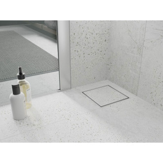 Mexen Flat-Q M13 wpust podłogowy kwadratowy 12 x 12 cm, biały - 1210012