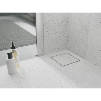 Mexen Flat-Q M13 wpust podłogowy kwadratowy 15 x 15 cm, biały - 1210015