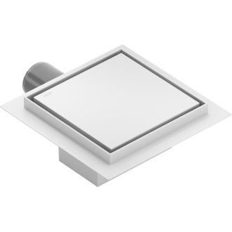 Mexen Flat-Q M13 wpust podłogowy kwadratowy 15 x 15 cm, biały - 1210015