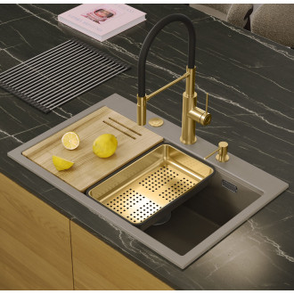 Granitový dřez MARC 110 WORKSTATION Beige