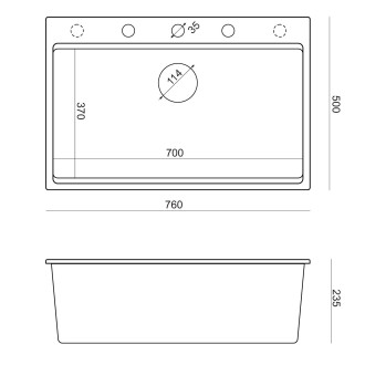Granitový dřez MARC 110 WORKSTATION Beige