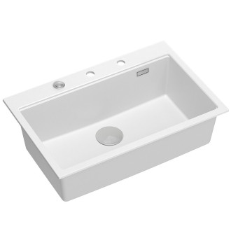 Granitový dřez MARC 110 WORKSTATION White