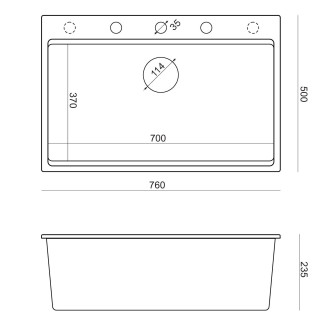 Granitový dřez MARC 110 WORKSTATION White