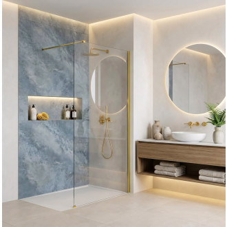 Sprchová zástěna Rea Flexi Transparent / Gold 70