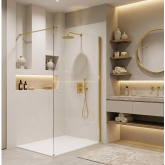 REA Sprchová zástěna Flexi Transparent / Gold 100 KPL-K99562