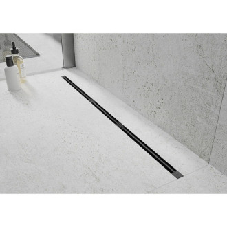 Mexen FLAT 360 SUPER SLIM 130 cm - Lineární odtkový žlab, černá 1751130