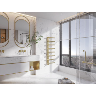 Radiátor Zehnder Chime 138x50 cm, kartáčovaná mosaz, CHZ-140-050-N209