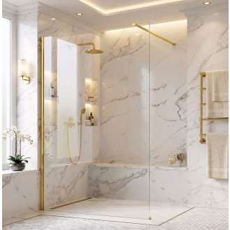 Sprchová zástěna Rea Flexi Transparent / Gold 120