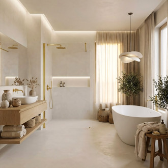 Sprchová zástěna Rea Flexi Transparent / Gold 130