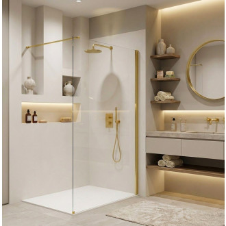 Sprchová zástěna Rea Flexi Transparent / Gold 140