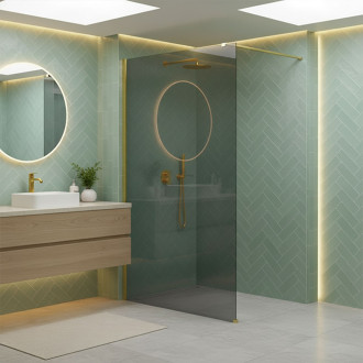 Sprchová zástěna Rea Flexi Grey / Gold 100