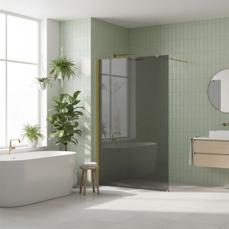 Sprchová zástěna Rea Flexi Grey / Gold 110