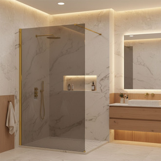 Sprchová zástěna Rea Flexi Grey / Gold 110