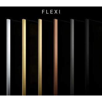 Sprchová zástěna Rea Flexi Brown / Gold 80