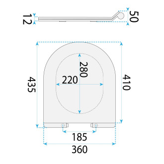 Rea Toaletní sedátko, bílá - duroplast REA-C6001