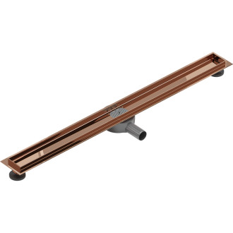 Mexen Flat lineární otočný odtok 360° 80 cm, růžové zlato - 1640080