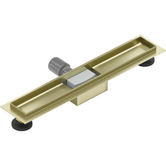 Mexen Flat korpus do odpływu liniowego 60 cm, złoty szczotkowany - 1A15060