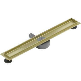 Mexen Flat 360° korpus do odpływu liniowego obrotowy 50 cm, złoty szczotkowany - 1A40050