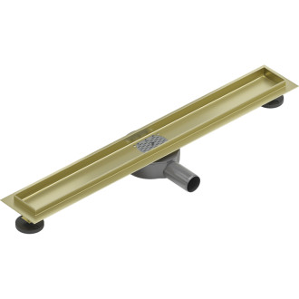 Těleso Mexen Flat 360° pro lineární odtok, otočné, 70 cm, kartáčované zlato - 1A40070