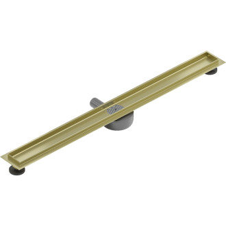 Mexen Flat 360° korpus do odpływu liniowego obrotowy 90 cm, złoty szczotkowany - 1A40090