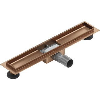 Mexen Ploché těleso pro lineární žlab 50 cm, kartáčovaná měď - 1C15050