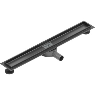 Těleso lineárního odtoku Mexen Flat 360°, otočné, 60 cm, kartáčovaná barva pistole gray - 1E40060