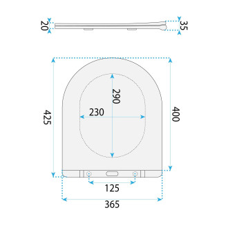 WC sedátko UF FLAT WHITE CARLO
