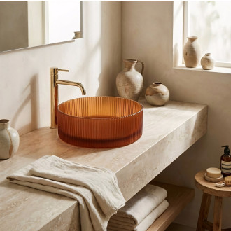 Umyvadlo na desku Rea Suri Brown