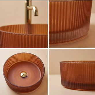 Umyvadlo na desku Rea Suri Brown