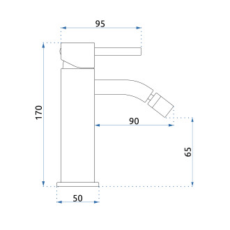 Bidetová baterie REA Lungo Copper