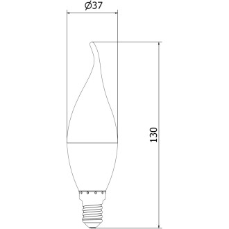 Mexen Nova 3x LED žárovka E14, C37, 5W, teplá - 3000K, 525 lm - L106-E14-0530-01x03