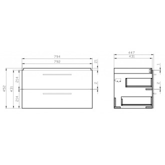 Cersanit Lara skříňka pod umyvadlo 80 bílá DSM S926-005-DSM