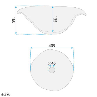 Keramické umyvadlo na desku REA HM-34B Handmade ART