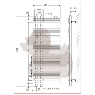 Anima Cornelius 500 x 1300 mm COEGT1300500CR