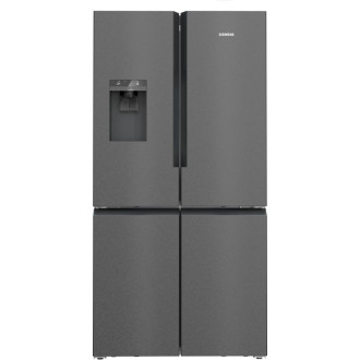 Americká lednice Siemens s mrazničkou dole 183 x 90,5 cm BlackSteel, Total noFrost KF96DPXEA