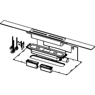 Sada sprchového žlabu TECEdrainprofile, černá, 1000 mm 641025