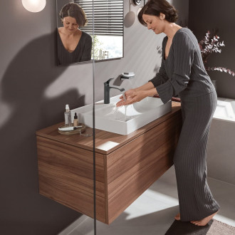 Umyvadlová baterie Hansgrohe Vivenis bez výpusti kartáčovaný černý chrom 75024340