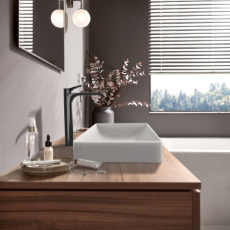 Vysoká umyvadlová baterie Hansgrohe Vivenis bez výpusti kartáčovaný černý chrom 75045340