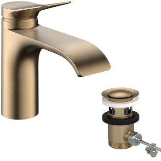 Umyvadlová baterie Hansgrohe Vivenis s výpustí kartáčovaný bronz 75014140