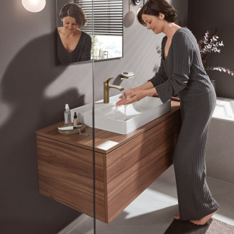 Umyvadlová baterie Hansgrohe Vivenis s výpustí kartáčovaný bronz 75023140