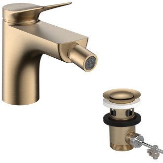 Bidetová baterie Hansgrohe Vivenis s výpustí kartáčovaný bronz 75200140