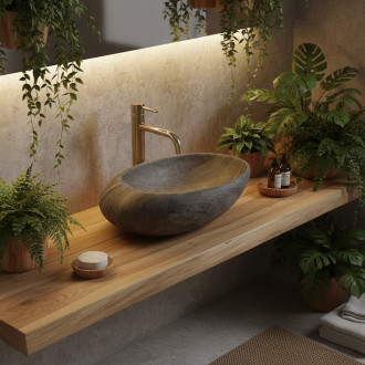 REA Umyvadlo na desku Roxy A Stone D.Grey REA-U6649