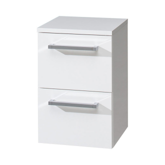 Bino, koupelnová skříňka, závěsná 325x495x330 mm, spodní, bílá lesk, 2 zásuvky CN664
