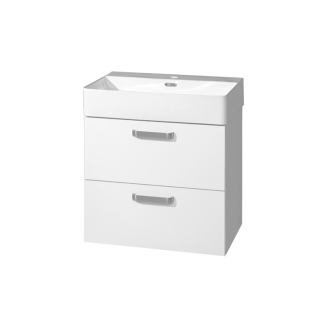 Mereo Leny koupelnová skříňka s keramickým umyvadlem, bílá, 2 zásuvky, 600mm CN811