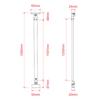 Rohová rozpěrná tyč LAGOS NEW