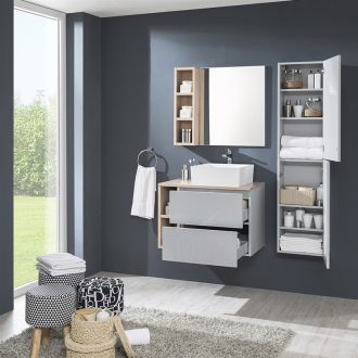 Aira, koupelnová skříňka 1208x528x465 mm, spodní, dub Kronberg, push, 2 zásuvky CN723S