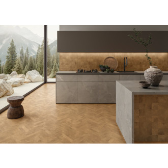 Dlažba Emil W-Circles walnut 10x10 cm mat 00ENJE68