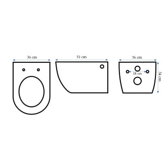 Závěsná WC mísa REA TITO Rimless