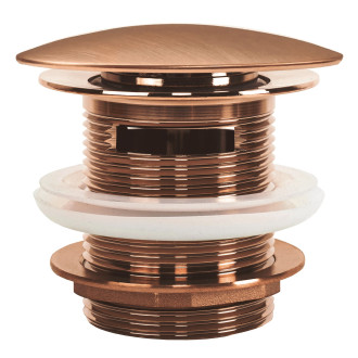 Univerzální vanová výpusť REA Click-clack - Brush Copper 6cm